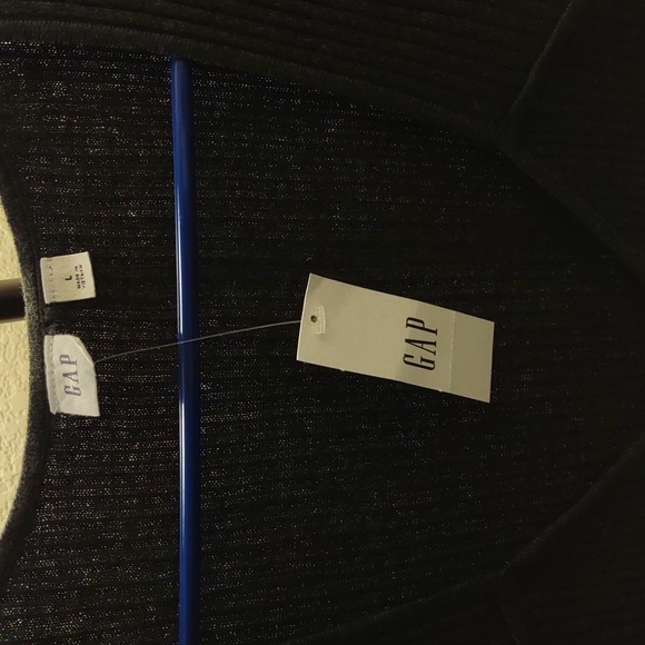 GAP Sweetheart Sweater Midi Dress, Size L, Charcoal Heather Gray No longer NWT - Picture 2 of 5